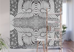 Black and White Murals for Walls Black and White Zen Doodle Wall Mural