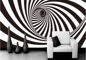 Black and White Nyc Wall Mural 3d Zebra Stripes Swirl Modern Abstract Wallpaper Mural