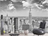 Black and White Nyc Wall Mural Papel Murals Wall Paper Black&white New York City Scenery 3d Mural Wallpaper for Living Room Background 3d Wall Mural Flower Wallpapers Flowers