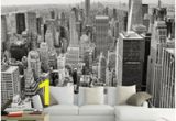 Black and White Nyc Wall Mural Retro Nostalgisches Schwarzweiss sofa Fernsehhintergrundwanddekoration Tapetenstangenhotelwohnzimmer Tapetenwandgemälde New York 3d