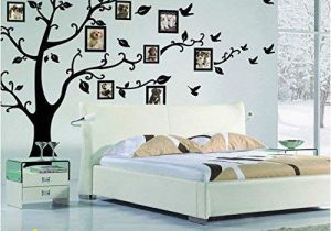 Black and White Tree Wall Mural Family Tree Wall Decal Peel & Stick Vinyl Sheet Easy to Install & Apply History Decor Mural for Home Bedroom Stencil Decoration Diy
