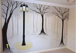 Black and White Tree Wall Mural Joanna Perry Murals Misty Tree Mural