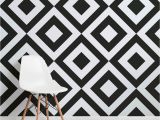 Black and White Wall Mural Wallpaper Rocksand Geometric Black and White Wall Mural