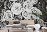 Black and White Wall Mural Wallpaper Roses Black and White Wall Mural Bedroom