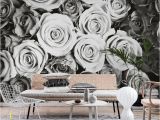 Black and White Wall Mural Wallpaper Roses Black and White Wall Mural Bedroom