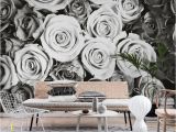 Black and White Wall Mural Wallpaper Roses Black and White Wall Mural Bedroom