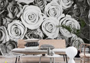 Black and White Wall Mural Wallpaper Roses Black and White Wall Mural Bedroom