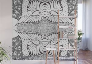 Black and White Wall Murals for Cheap Black and White Zen Doodle Wall Mural