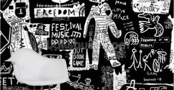 Black and White Wall Murals for Cheap Graffiti Black and White