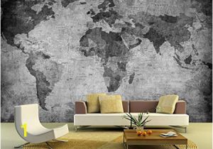 Black and White World Map Wall Mural Bilderdepot24 Self Adhesive Wallpaper Wall Mural World Map