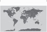 Black and White World Map Wall Mural World Map Wall Mural Grey 6133 World Map