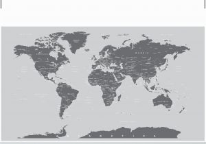 Black and White World Map Wall Mural World Map Wall Mural Grey 6133 World Map