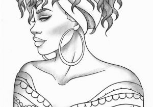 Black Art Black Girl Coloring Pages Adult Coloring Page Black Girl Portrait and Clothes