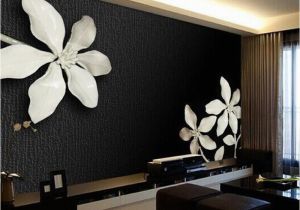 Black Floral Wall Mural Custom Any Size 3d Wall Mural Wallpapers for Living Room