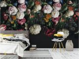 Black Floral Wall Mural Pin by Rose Higgs On Half Bath Ideas