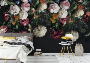 Black Floral Wall Mural Pin by Rose Higgs On Half Bath Ideas