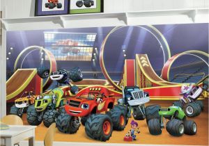 Blaze and the Monster Machines Wall Mural Roommates 72 In W X 126 In H Blaze Xl Chair Rail 7 Panel