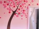 Blossom Tree Wall Mural Hand Painted Stylized Tree Mural In Children S Room by Renee