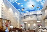 Blue Angels Wall Mural Wdbh 3d Ceiling Mural Wallpaper Custom Angels Blue Sky White Clouds Living Room Home Decor 3d Wall Murals Wallpaper for Walls 3 D Baby Wallpaper