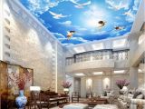 Blue Angels Wall Mural Wdbh 3d Ceiling Mural Wallpaper Custom Angels Blue Sky White Clouds Living Room Home Decor 3d Wall Murals Wallpaper for Walls 3 D Baby Wallpaper