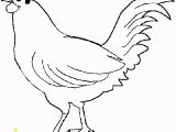 Blue Hen Chicken Coloring Page Free Rooster to Print
