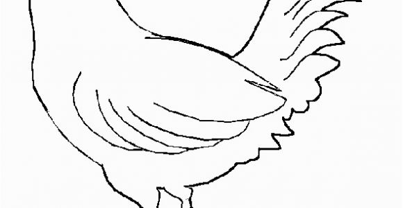 Blue Hen Chicken Coloring Page Free Rooster to Print