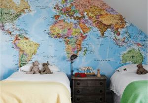 Blue World Map Wall Mural Trending the Best World Map Murals and Map Wallpapers