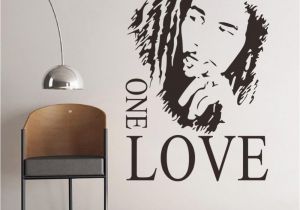 Bob Marley Wall Mural Bob Marley E Love Removable Art Wall Sticker Decal Mural