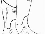 Boot Coloring Page Santa Boots Color