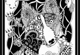 Border Collie Coloring Page Border Collie Zentangle Dog Zentangle