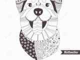 Border Collie Coloring Page Rottweiler Coloring Book Stock Vector Illustration Of