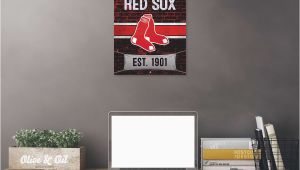 Boston Red sox Wall Murals Boston Red sox Brickyard Design Ficially Licensed Mlb Printed Canvas Art