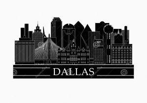 Boston Skyline Wall Mural Dallas Skyline Silhouette Vector at Vectorified