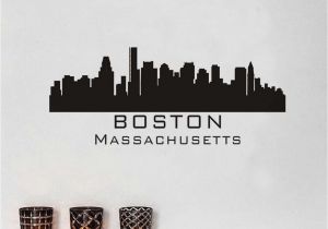 Boston Skyline Wall Mural Wall Decal Stickers Boston City Skyline Stickers Stickers