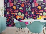 Botanical Fleur Wall Mural Vintage Floral Self Adhesive Wallpaper Removable