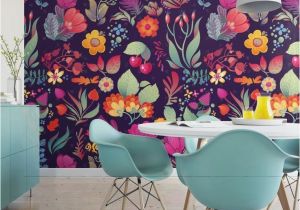 Botanical Fleur Wall Mural Vintage Floral Self Adhesive Wallpaper Removable