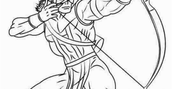Bow and Arrow Coloring Page Avengers Hawkeye Coloring Pages 9999