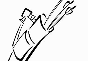 Bow and Arrow Coloring Page the Best Free Quiver Drawing Images Download From 42 Free
