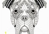Boxer Dog Coloring Pages Boxer Dog Head Zentangle Stylized Vector Illustration