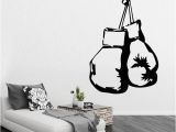 Boxing Wall Murals Fashion Diy 1pc Wallpaper Boxing Gloves Fight Sports Decal Gym