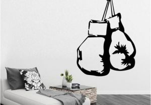 Boxing Wall Murals Fashion Diy 1pc Wallpaper Boxing Gloves Fight Sports Decal Gym