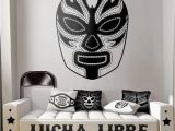 Boxing Wall Murals Luchador 2 Mask Wall Decal Mexican Wrestling Mascara Lucha Libre