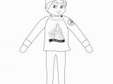 Boy Elf On the Shelf Coloring Pages Elf On the Shelf Coloring Page He S Fy and Cozy In His