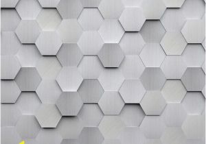 Brewster Home Fashions Wall Mural Setzer Metal Hexagons 7 83 X 118" 6 Piece Wall Mural Set