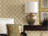 Brewster Home Fashions Wall Murals Palace Beige Quatrefoil Wallpaper From the Alhambra Collection by