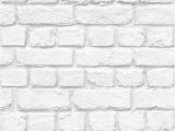 Brick Effect Wall Mural Warehouse Graphic Brick Effect Wallpaper White Grey