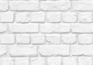 Brick Effect Wall Mural Warehouse Graphic Brick Effect Wallpaper White Grey