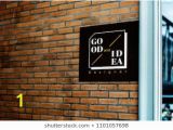 Brick Wall Mural Mockup Psd Logo Stock S & Vectors