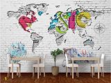 Brick Wall Murals Ideas Beibehang 3d Wallpaper Art Painting Hand Painted Wall Paper