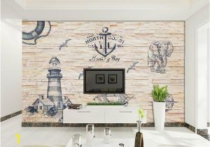 Brick Wall Murals Wallpaper Retro Vintage Brick Wall Mediterranean Wallpaper Idcwp Dz